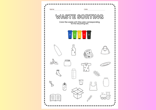 Waste Sorting Worksheet