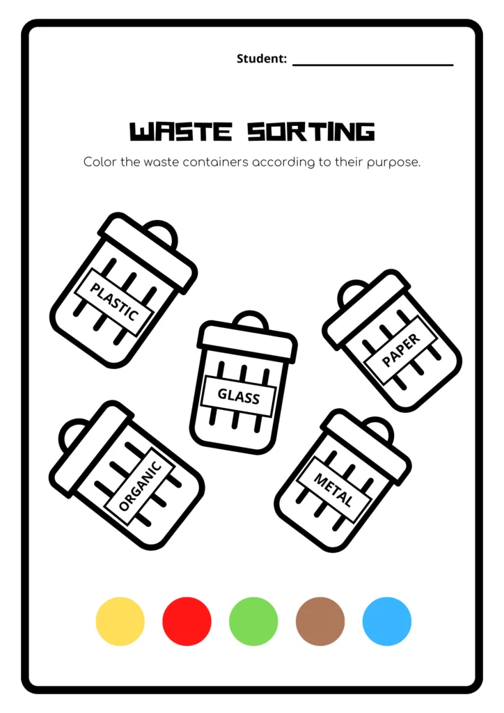 DIY waste sorter worksheet