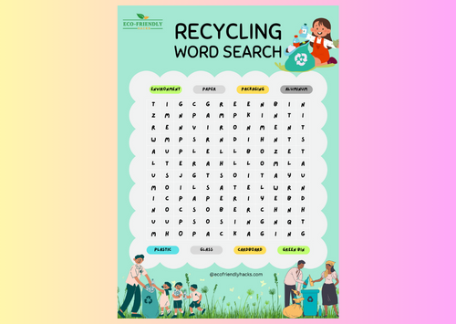 recycling word search