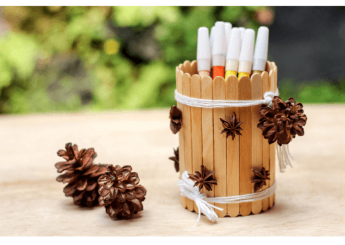 DIY recycled pencil holder