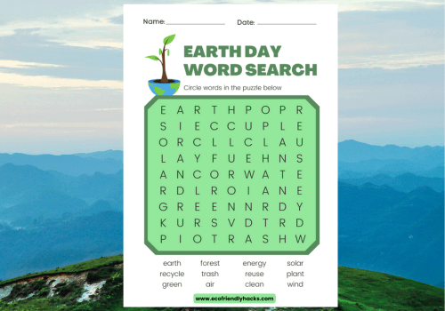 Earth day word search